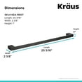 thumbnail image 2 of KRAUS Stelios 24-inch Bathroom Towel Bar, Matte Black Finish, 2 of 7