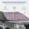 thumbnail image 3 of KLL Violets Flowers Windshield Sun Shade 2-Piece Foldable Car Front Window Sunshade for Most Sedans SUV Truck- Large, 3 of 5