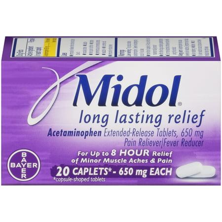 Midol Long Lasting Relief, For relief of Menstrual Pain, Caplets,