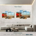 thumbnail image 3 of Elephant Stock Beachside Vintage Car Wall Art - Horizontal Multi Panel Canvas - Living Room Wall Decor - Beach Multi Panel - Blue And Brown Decor - 75" x 48", 3 of 4