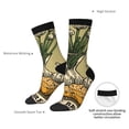 thumbnail image 4 of Fuzoiu Vintage Garlic Bread Illustration Print Athletic Crew Socks for Men & Women,Casual Crew Socks,Above Ankle Crew Socks for Business, Casual, 4 of 6