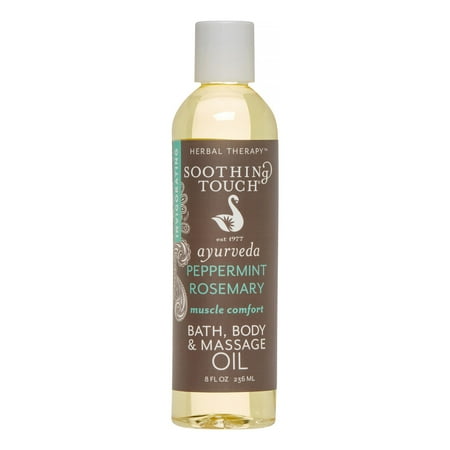 Soothing Touch Bath Body & Massage Oil, Peppermint Rosemary, 8 Oz