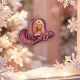 thumbnail image 6 of Dolly Pink Ornament, Acrylic Christmas Tree & Car Hanging Decoration, Glitter Country Music Fan Gift, Sparkling Pink Charm for Tree or Car, 6 of 7