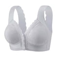 thumbnail image 3 of MEICHEN Wireless Daisy Bras for Middle and Elderly Women Fashion Solid Plus Size Front Closure Underwear Seamless Bralettes, 3 of 5
