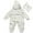 A Light Gray, variant on Cnbwig Waterproof Hooded Rain Coat Baby Romper Raincoat Cartoon Prints Lightweight with Hood Jumpsuit Rain Wear Loose Cute Coats Outdoor Activity Jacket A Light Gray 6-7 T