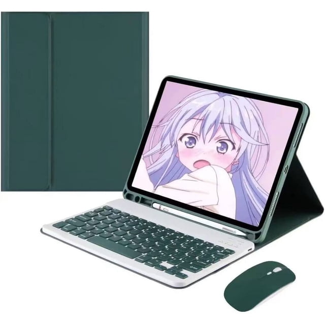 Funda con Teclado para iPad iPad 10ª Generación 10.9inch 2022, Teclado+mouse+funda con Soporte para Lápiz-caramelo Teclado Bluetooth Desmontable para 10.9" Modelo 2022 A2757/A2777/A2696
