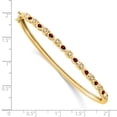 thumbnail image 2 of Primal Gold 14 Karat Yellow Gold Garnet and Diamond Bangle, 2 of 4