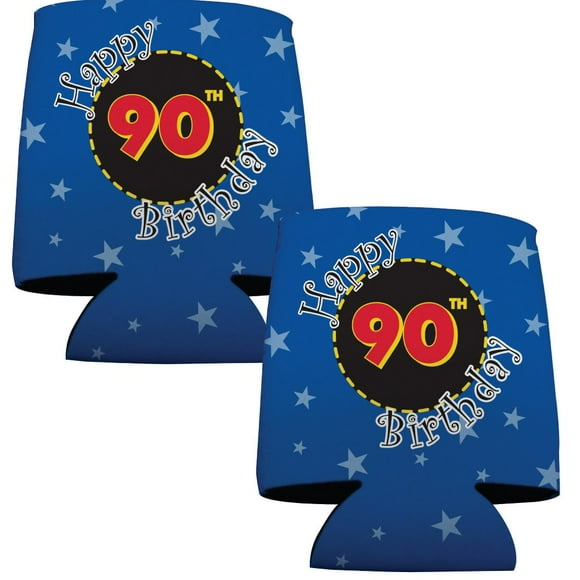 VictoryStore Can and Beverage Coolers - 90th Birthday Party, Set of 6