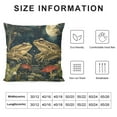 thumbnail image 5 of Fenyluxe Vintage Cottagecore Botanical Mushroom Frog Nature Aesthetic Throw Pillow, Multicolor 22x22in, 5 of 5