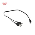 thumbnail image 2 of Cable de carga USB 2.0 de 45cm 2 PCS a Mini B macho con conector de jack de 3.5mm, 2 of 5