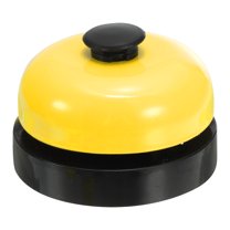 Desk Call Bell 2.5" Diameter, Dinner Desk Front Bell, Black/Yellow