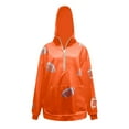 thumbnail image 5 of zaveiop Womens Game Day Sweatshirts Football Sequin Hoodies Tailgate Outfits Long Sleeve Zipper Sweaters with Pocket (Orange, S), 5 of 5