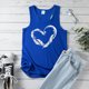 thumbnail image 4 of Playeras,Blusas y Tops,Ropa para Mujer Camisetas sin mangas Camiseta sin mangas de verano para mujer, camiseta sin mangas con gráfico de flores , camiseta informal para vacaciones (Blue, M), 4 of 6