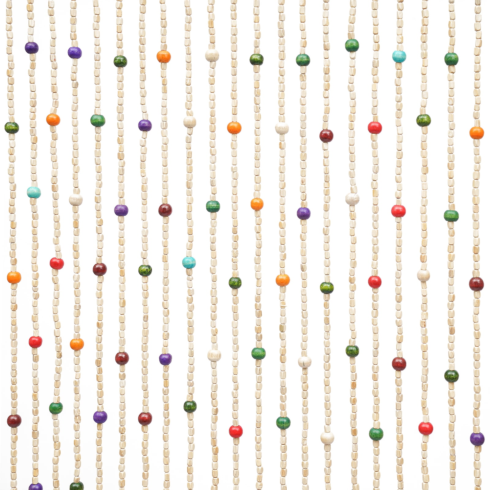 Natural Wooden Door Beaded Curtain, Doorway Beads, Front Door Decor Curtains, Color Door Curtain Beads