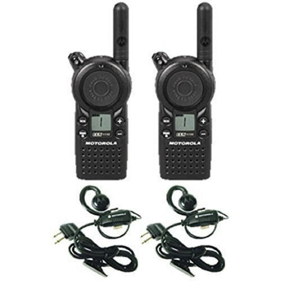 2 Pack of Motorola CLS1110 Two Way Radio Walkie Talkies with Headsets