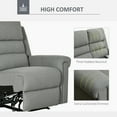 thumbnail image 3 of HOMCOM 2 Seater Manual Reclining Sofa with Linen Fabric and Thick Sponge Seat, 3 of 9