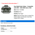 thumbnail image 2 of Rear Right Brake Caliper - Compatible with 2003 - 2006 GMC Sierra 1500 2004 2005, 2 of 2
