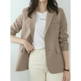 thumbnail image 5 of ZANZEA Women Solid Color Suits Long Sleeve Lapel Neck Casual Elegant Work OL Blazer, 5 of 16