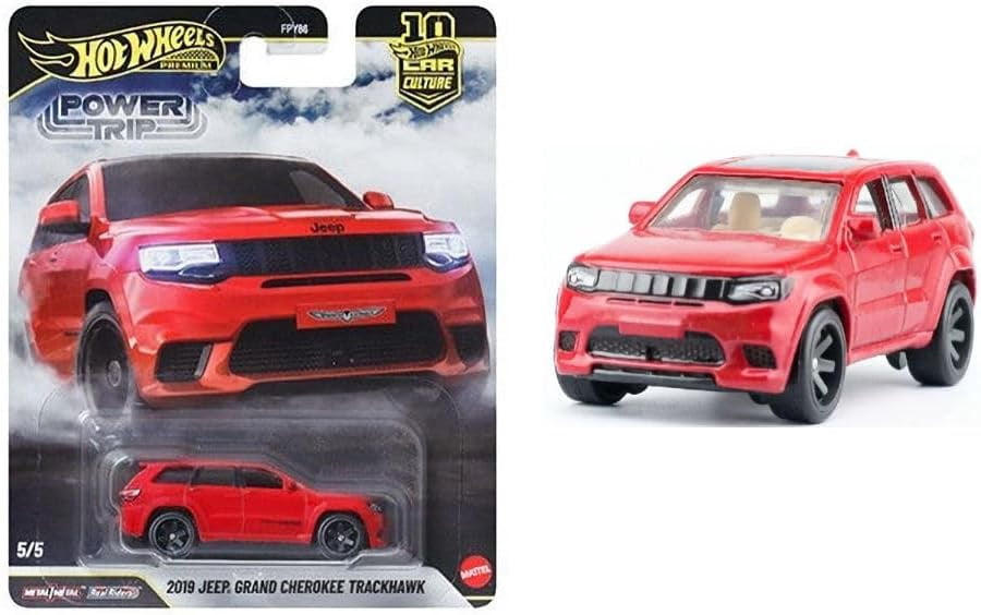 Hot Wheels Premium Car Culture Power Trip Complete Set, 5 Die-Cast Cars, BMW M3, Ford F-150, Mercedes-Benz, Jeep Trackhawk FPY86-961R