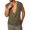 Army Green, variant on Men's Sleeveless Solid Color Sports V-Neck Base Layer Cowl Neck Vest Army Green Size L