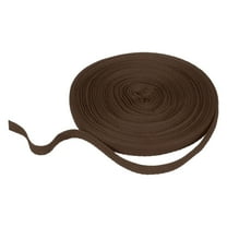 Cotton Twill Tape Ribbon 3/8 Inch 23 Yard Herringbone Webbing Tape Roll Bias Binding Tape for DIY Crafts Sewing Gift Wrapping, Dark Brown