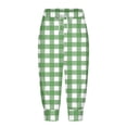 thumbnail image 6 of VERUGU Capri Pants for Women Fashion Plaid Print Pants Elastic Waist Drawstring Casual Capris with Pockets Green M, 6 of 6