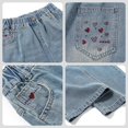 thumbnail image 4 of EnJoCho Girls Jeans Harem Denim Pants Loose Elastic Waist Curved Fit Trousers Soft Bottoms For Kids Spring Daily Outdoor Casual Streetwear Fashion Outfit, 4 of 4