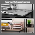 thumbnail image 6 of Mind Reader 3-Tier Paper Tray, Desktop Organizer, File Storage Metal, 11.5"L x 13.75"W x 10"H, Pink, 6 of 7