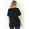 thumbnail image 2 of Catherines Women's Plus Size Petite Suprema Short Sleeve V-Neck Tee, 2 of 6