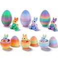 thumbnail image 5 of SHUWND 6PCS Set 3D Printed Bunny with Easter Egg, Mini Easter Eggs Fidget Toy 3D Articulated Crystal Bunny Eggs Mystery Egg Easter Basket Stuffers Surprise 3D Printed Animals Toy Set, 5 of 10