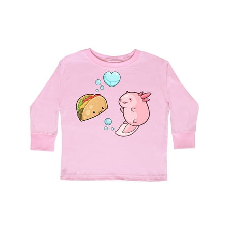 

Inktastic An Axolotl Meets a Taco Gift Toddler Boy or Toddler Girl Long Sleeve T-Shirt