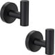 thumbnail image 1 of Paquete de 2 ganchos para toallas de baño, ganchos metálicos atornillables para abrigos, color negro mate (negro), 1 of 5