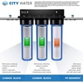 thumbnail image 2 of iSpring F3WGB32B - Paquete de filtro para agua de repuesto para toda la casa de 3 etapas , 4.5 x 20 pulgadas, cartuchos de sedimento y bloque de carbón, reduce hasta el 99 % de cloro, blanco, 2 of 5