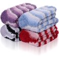 thumbnail image 1 of Womens Fuzzy Socks Slipper Soft Cabin Fleece Cozy Fluffy Stocking Stuffers, 1 of 7