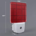 thumbnail image 2 of Yiaed Red Black Houndstooth Print Plug in Dimmable Led Night Light with Auto Dusk to Dawn Sensor, Soft Warm White Nightlights for Hallway,Bedroom, Kids Room, Kitchen, Stairway - US, 2 of 7
