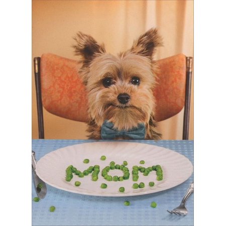 Avanti Press Dog Spells Mom With Peas Funny / Humorous Mother's Day Card