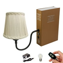 Kiven Cordless Table Lamp, 1-Light Rechargeable Bookshelf Lamp with Fabric Lampshade, Farmhouse Decorative Bookend, Cordless Lamp for Bedside Bookshelf Office Home Decor