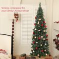 thumbnail image 4 of HOMCOM 6ft Artificial Pencil Christmas Tree w/ 618 Branches and Metal Base, 4 of 10