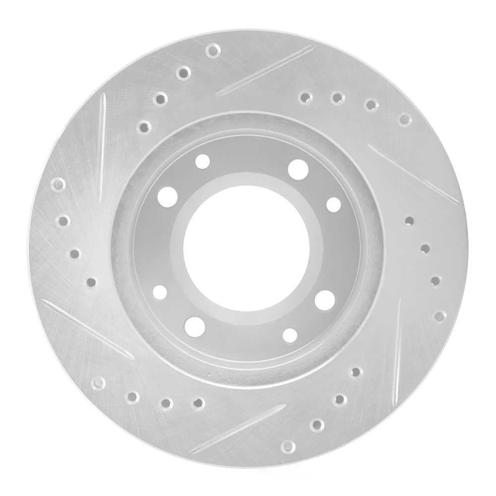 Dynamic Friction Company 631-80012R DFC Brake Rotor - Drilled And Slotted - Silver