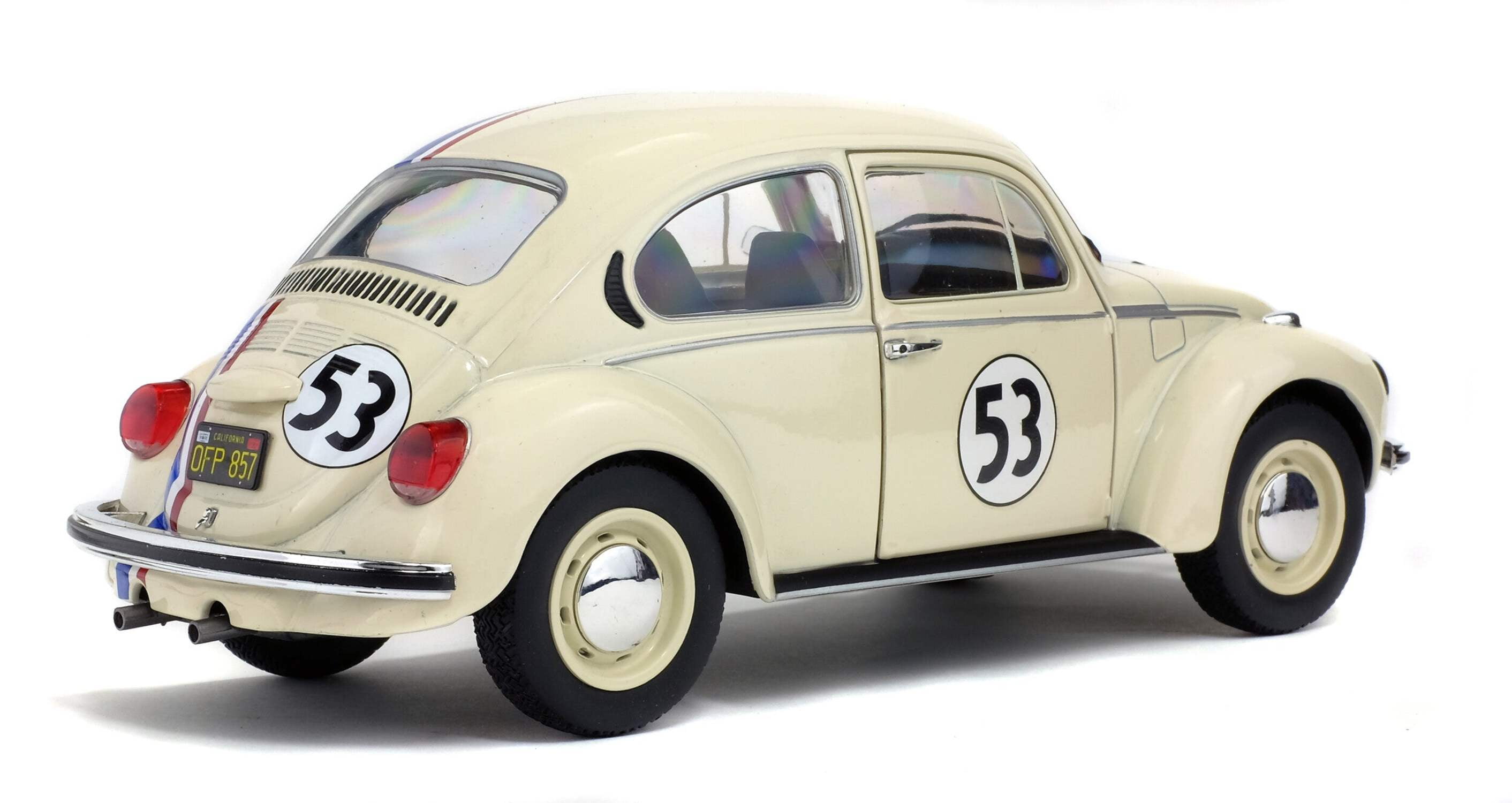 ソリド ビートル ワーゲン ミニカー 1/18 Beetle ハービー ホワイト Solido 1973 Volkswagen Beetle 1303 - Racer No 53 