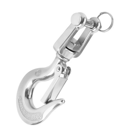 

304 Stainless Steel Swivel Lifting Hook with Latch Rigging Accessory (650KG)