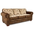 thumbnail image 2 of HomeStock Art Nouveau Allure Angler's Sofa, Featuring a Solid Wood Frame and Fishing-Inspired Tapestry, Dimensions Not Provided, Ideal for Adding Comfort and Rustic Style to Your Living Room or Den, 2 of 9