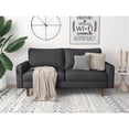 thumbnail image 3 of Pemberly Row Contemporary Linen Living Room Sofa in Dark Gray, 3 of 4
