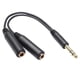 thumbnail image 1 of Adaptador de audio Hugo 20cm 6,35mm 1/4 macho a 2x 1/4 hembra en Y, 1 of 8