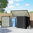 thumbnail image 2 of Outsunny 7.6 x 3.4ft Garbage Bin Shed with Lockable Doors and Openable Lid, 2 of 10
