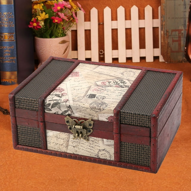 Vintage Wooden Storage Box Small Size Book Jewelry Storage Box Organizer (#3)
