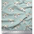 thumbnail image 1 of Soimoi Moss Georgette Fabric Labrador Dog Decor Fabric Printed Yard 42 Inch Wide, 1 of 3