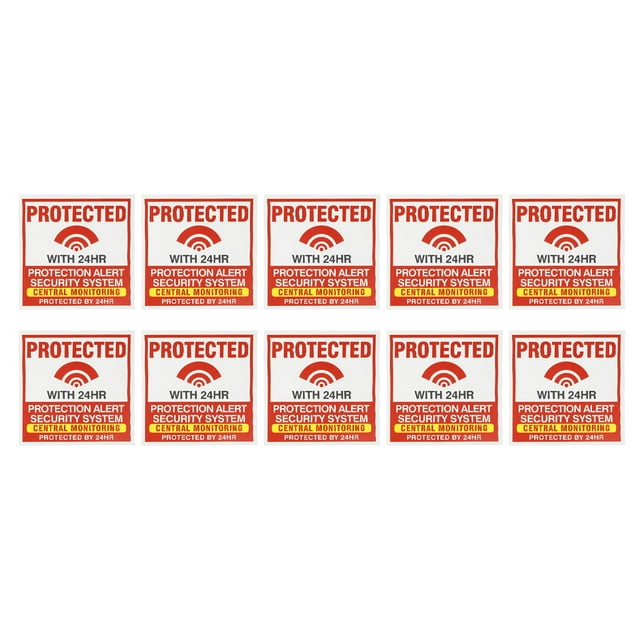 Uxcell Protegido con Señal de Alarma de Seguridad para Negocios 24 horas Paquete de 10