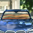 thumbnail image 4 of Yayeee Car Windshield Sun Shade Universal Fit Front Visor Protector, Abstract Wavy Landscape, 4 of 8