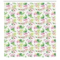 thumbnail image 3 of Ambesonne Luau Shower Curtain, Hawaiian Hibiscus Leaves, 69"Wx70"L, Pale Pink Yellow Green, 3 of 3